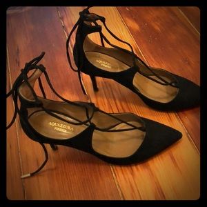 Aquazzura Christie lace up heels.